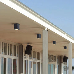 Foco de superficie LED IP65 rectangular negro moderno para pasillo