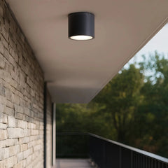 Foco LED de superficie exterior impermeable de metal gris oscuro moderno