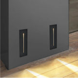 Aplique exterior empotrado LED IP65 rectangular moderno para zonas de paso