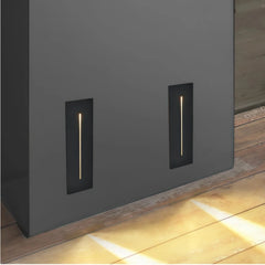 Aplique exterior empotrado LED IP65 rectangular moderno para zonas de paso