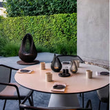 Portavelas de exterior de metal con diseño moderno decorativo