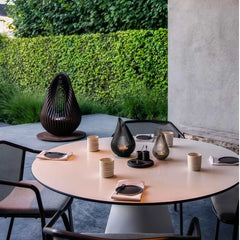 Portavelas de exterior de metal con diseño moderno decorativo
