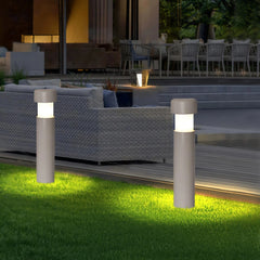 Baliza exterior de jardín LED IP65 en cemento diseño cilíndrico