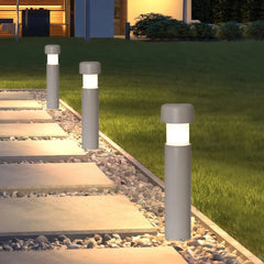 Baliza exterior de jardín LED IP65 en cemento diseño cilíndrico