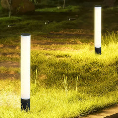 Baliza de exterior jardín LED cilíndrica negra IP65 moderna