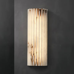 Aplique de alabastro con diseño acanalado y LED para salón moderno
