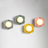 Aplique de pared nórdico LED color Macaron con globo