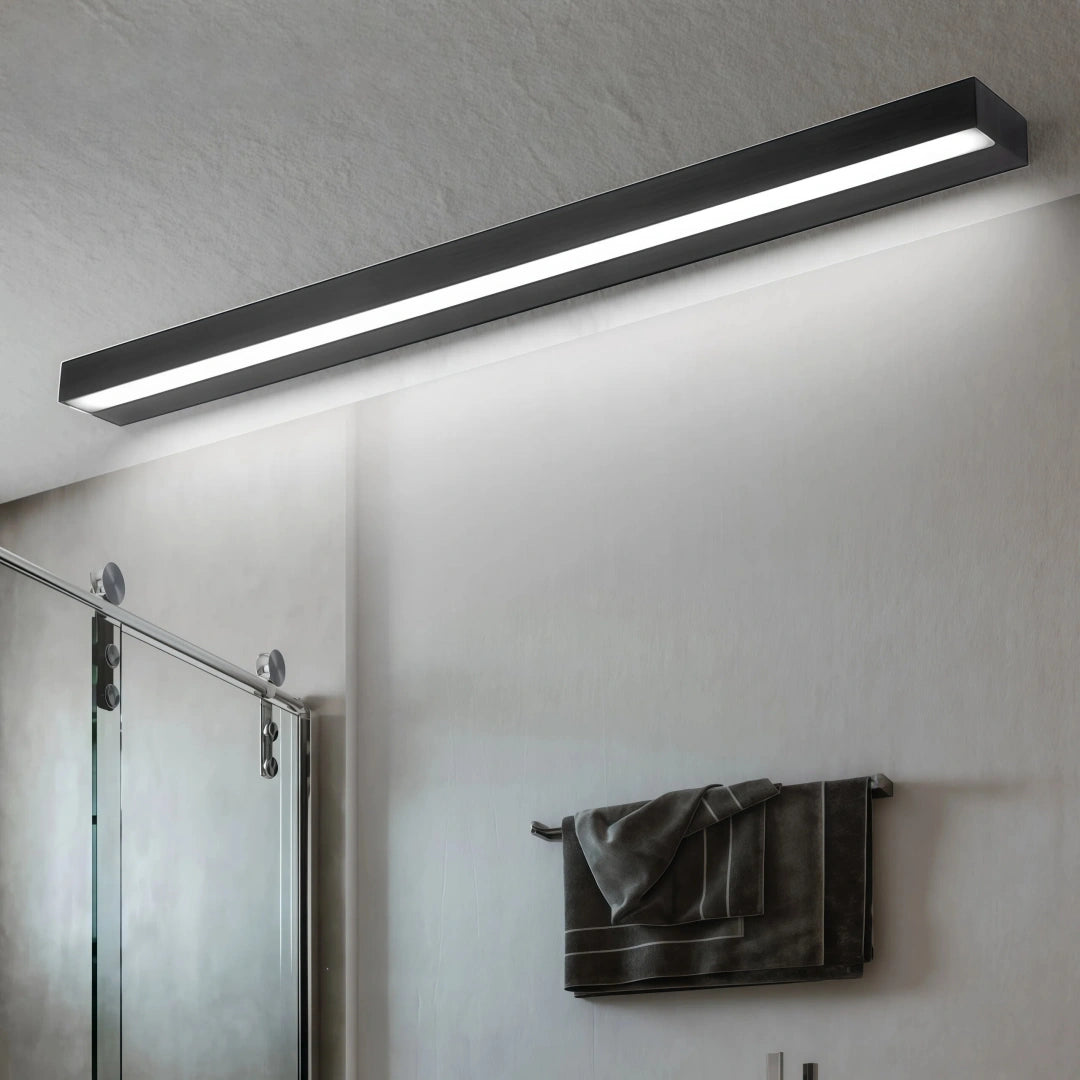 Aplique para espejo de baño LED IP44 rectangular alargado minimalista