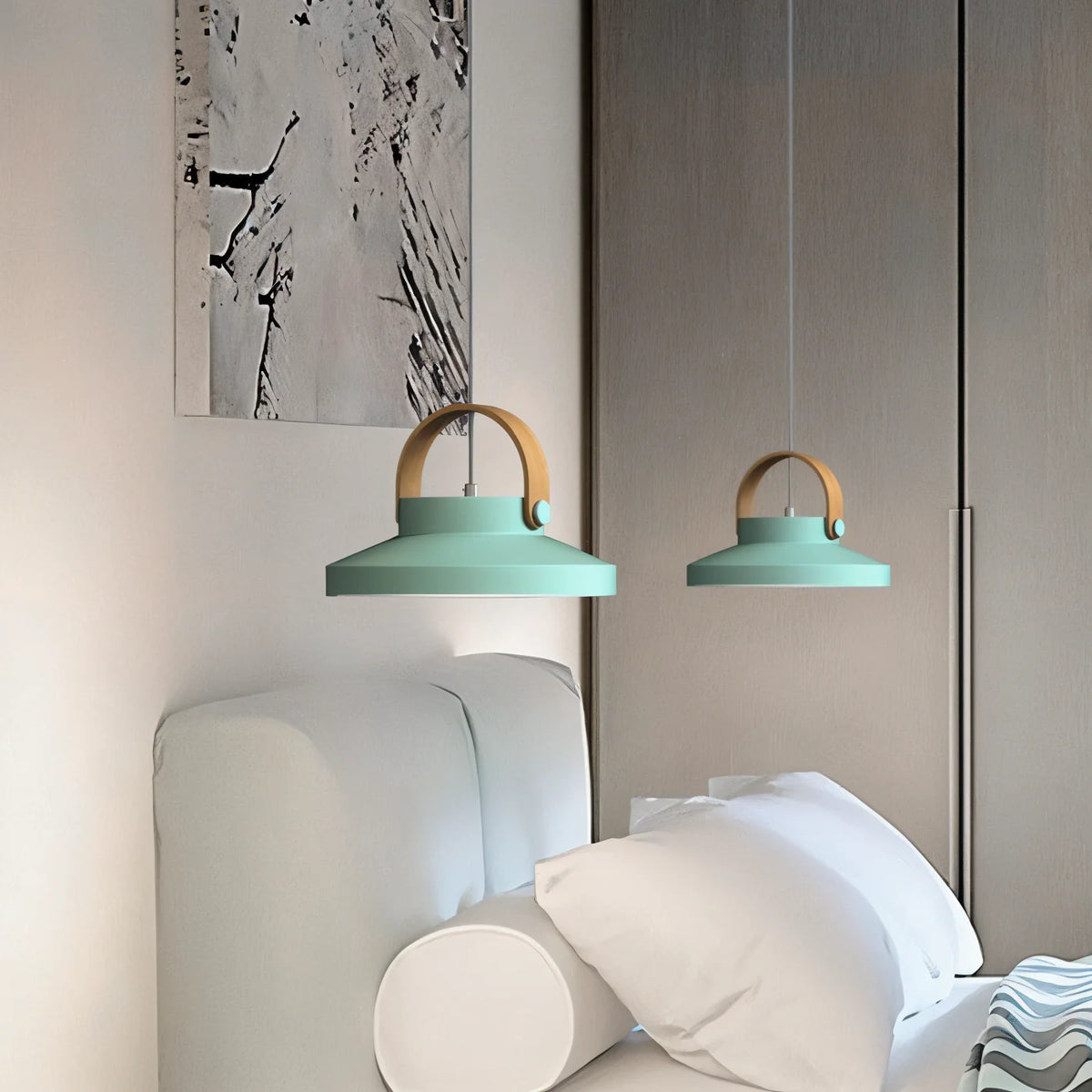 Lámpara Colgante Nórdica LED Macaron Regulable para Comedor