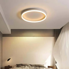Plafón circular de techo minimalista con LED de luz suave blanco para dormitorio