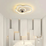 Ventilador de techo con luz moderno de diseño LED silencioso para dormitorio