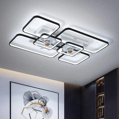 Ventilador de techo de diseño con luz LED, mando a distancia y estilo moderno para salón
