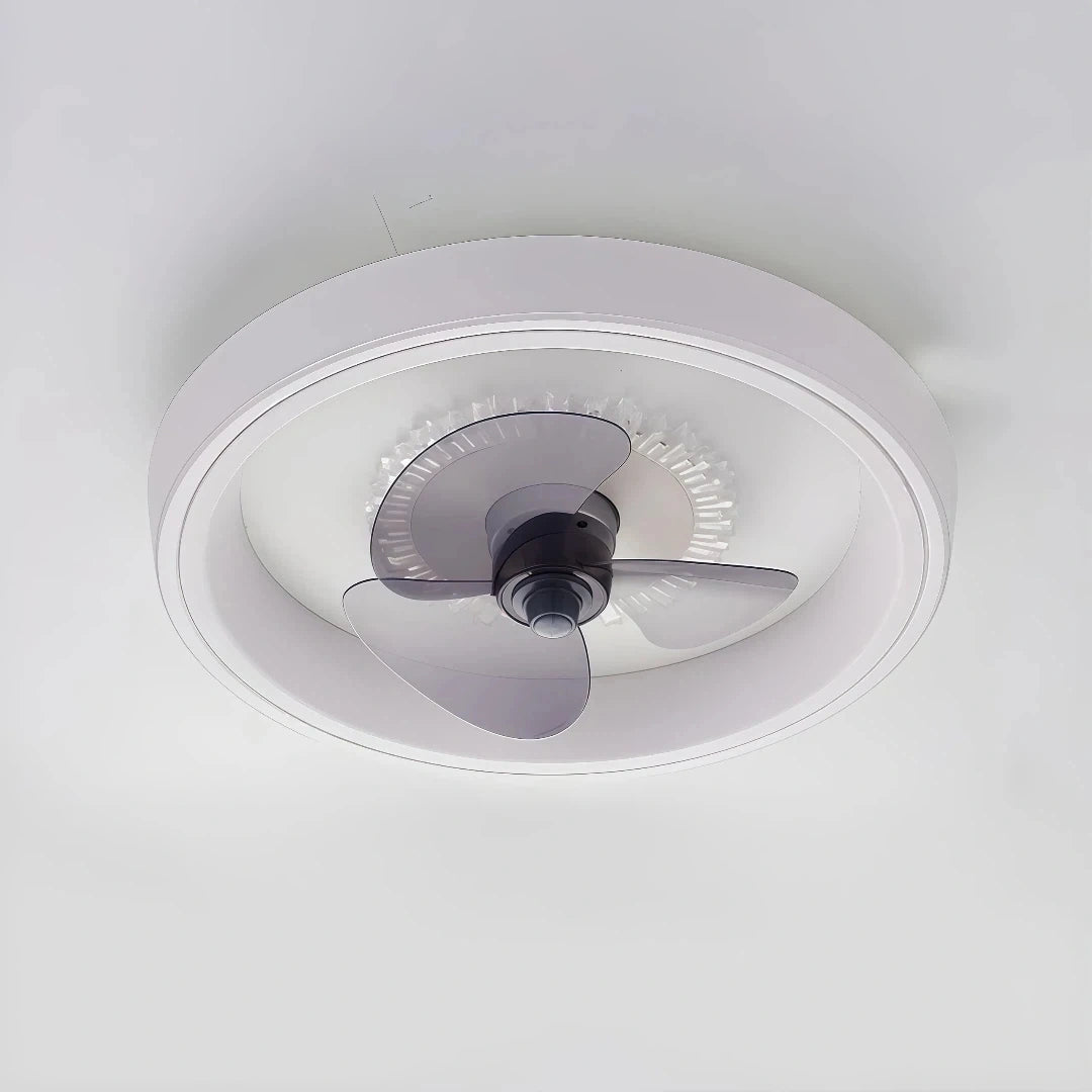 Ventilador de techo silencioso LED regulable Macaron Ø50 cm para dormitorio