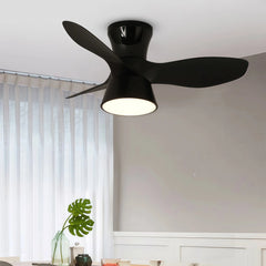 Ventilador de techo con luz moderno LED regulable con mando a distancia para dormitorio