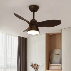 Ventilador de techo con luz moderno LED regulable con mando a distancia para dormitorio
