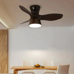 Ventilador de techo con luz moderno LED regulable con mando a distancia para dormitorio