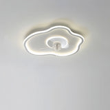 Ventilador de techo moderno silencioso con luz LED regulable para dormitorio
