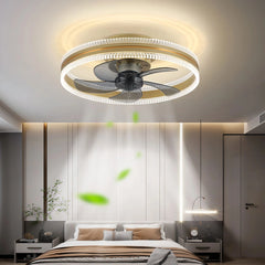 Ventilador de techo moderno con luz LED regulable y silencioso Ø49 cm
