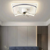 Ventilador de techo moderno con luz LED silencioso y oscilante para dormitorio