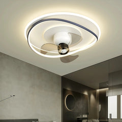 Ventilador de techo moderno con luz LED silencioso y oscilante para dormitorio
