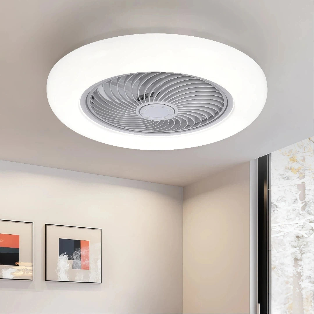 Ventilador de techo con luz sin aspas silencioso Morandi Ø52 cm para salón