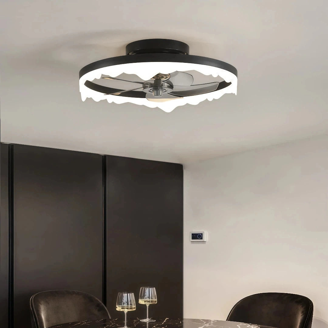 Ventilador de techo silencioso con luz LED regulable y diseño moderno Ø50 cm