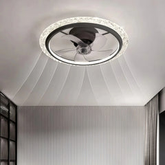 Ventilador de techo con luz silencioso LED regulable para dormitorio moderno Ø50/60 cm