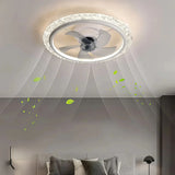 Ventilador de techo con luz silencioso LED regulable para dormitorio moderno Ø50/60 cm