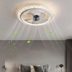 Ventilador de techo con luz silencioso LED regulable para dormitorio moderno Ø50/60 cm