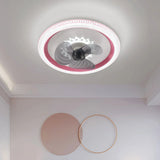 Ventilador de techo moderno silencioso con luz LED y mando Morandi Ø50 cm
