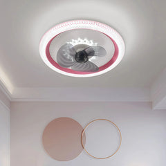 Ventilador de techo moderno silencioso con luz LED y mando Morandi Ø50 cm