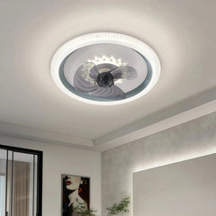 Ventilador de techo moderno silencioso con luz LED y mando Morandi Ø50 cm
