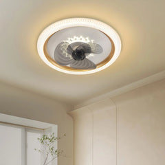 Ventilador de techo moderno silencioso con luz LED y mando Morandi Ø50 cm