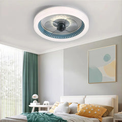 Ventilador de techo silencioso con luz LED regulable Macaron Ø50 cm para dormitorio