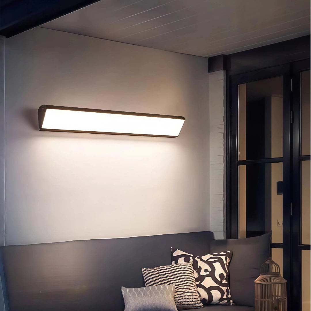 Aplique de pared largo LED de metal moderno para Baño