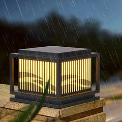 Sobremuro exterior solar LED IP65 de metal estilo chino para pilar