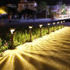 Lámpara de estaca para jardín solar LED IP65 de metal