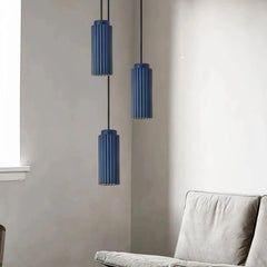Lámpara nórdica colgante LED regulable en altura acabado Morandi para comedor