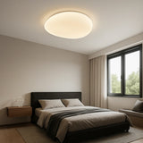Plafón de techo moderno blanco con LED en forma de guijarro para dormitorio