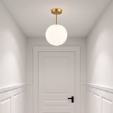 Lámpara de techo para pasillo LED moderna con globo de vidrio
