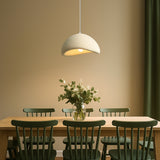 Lámpara colgante Japandi de resina con LED regulable en altura para comedor