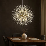 Lámpara colgante Sputnik moderna de cristal regulable en altura para comedor