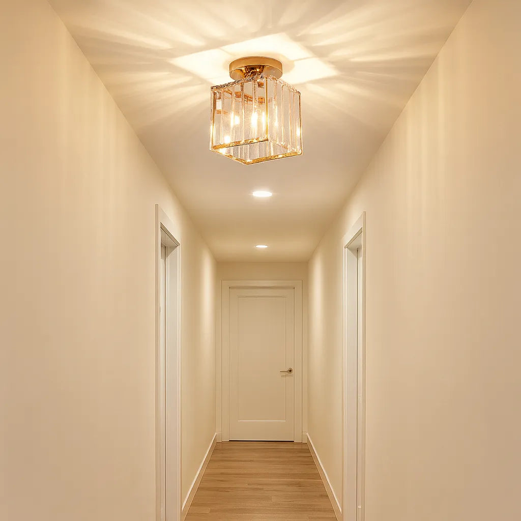 Lámpara de Techo de Cristal LED Moderna para Pasillo