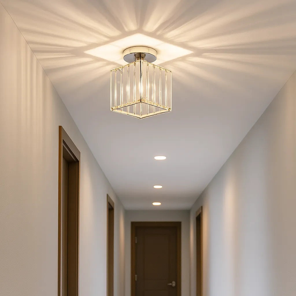 Lámpara de Techo de Cristal LED Moderna para Pasillo