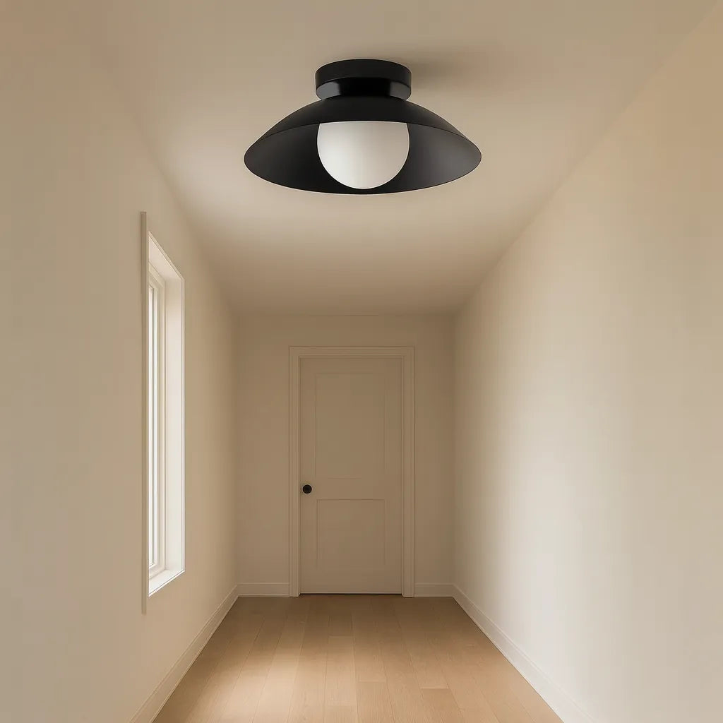 Lámpara de Techo LED Moderna de Metal Tipo Cuenco para Pasillo