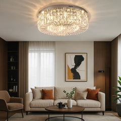 Lámpara de Techo de Cristal Redonda de Lujo para Salón