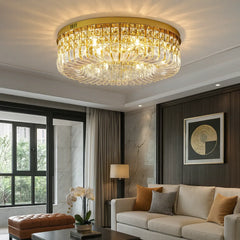 Lámpara de Techo de Cristal Redonda de Lujo para Salón
