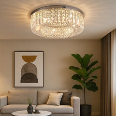 Lámpara de Techo de Cristal Redonda de Lujo para Salón