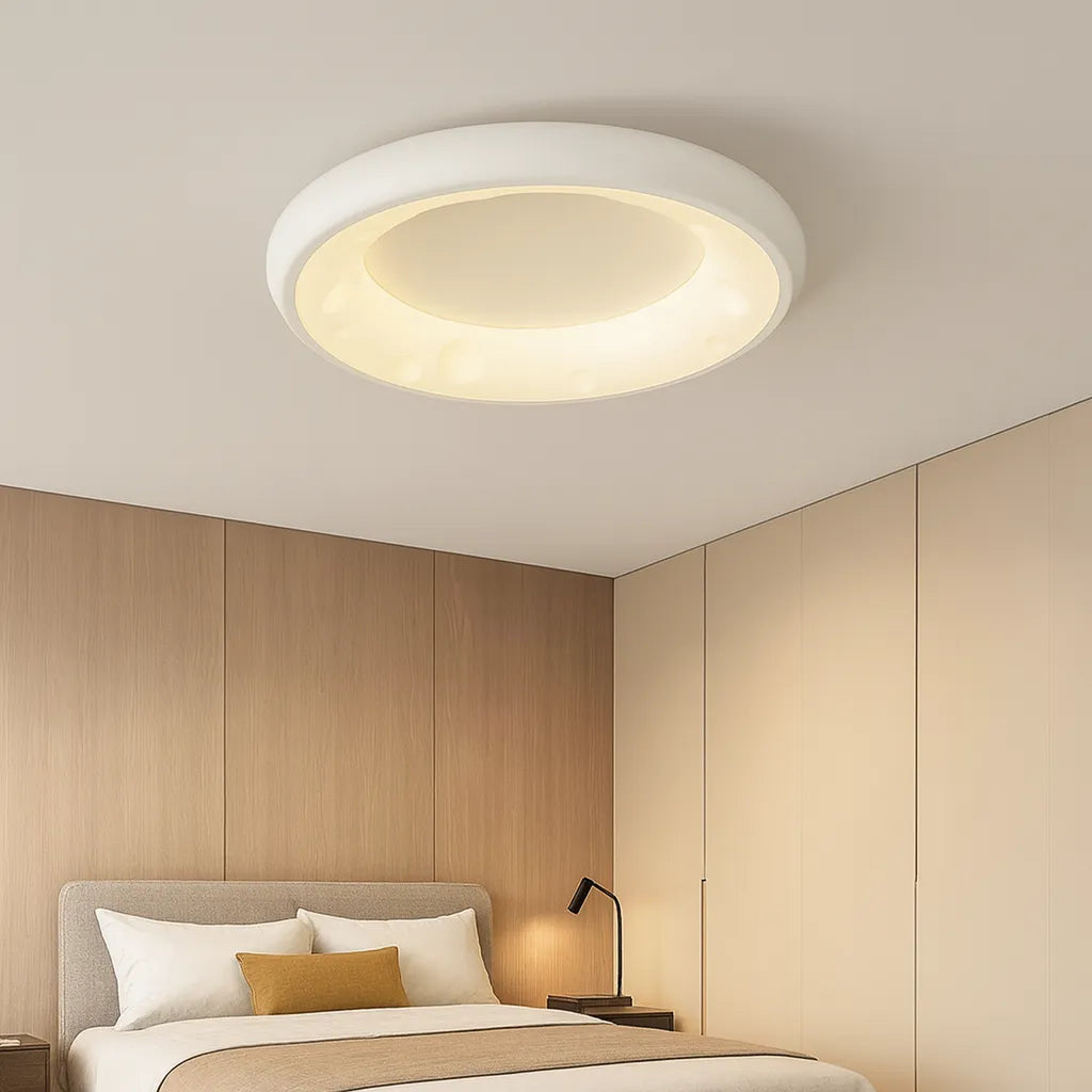 Lámpara de Techo LED Redonda Moderna para Dormitorio con Protección Ocular