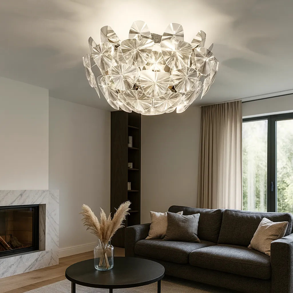 Lámpara de techo LED diseño moderno en forma de cono de pino para salón